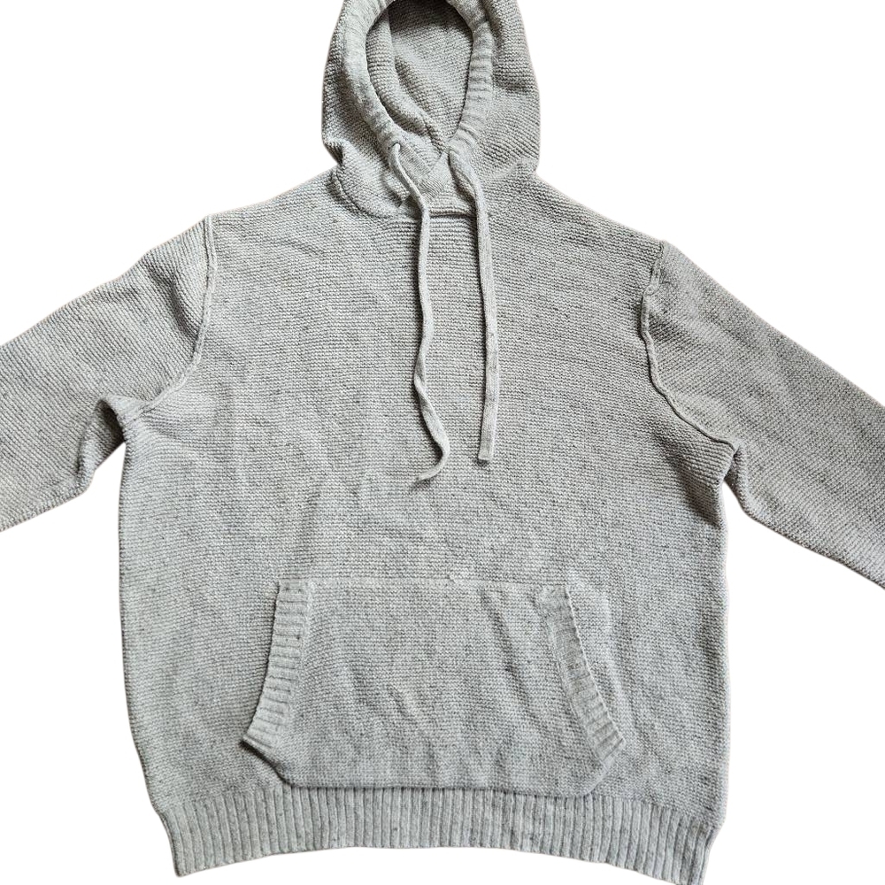 American Eagle Sweater Hoodie Beige Cotton Wool Silk Blend